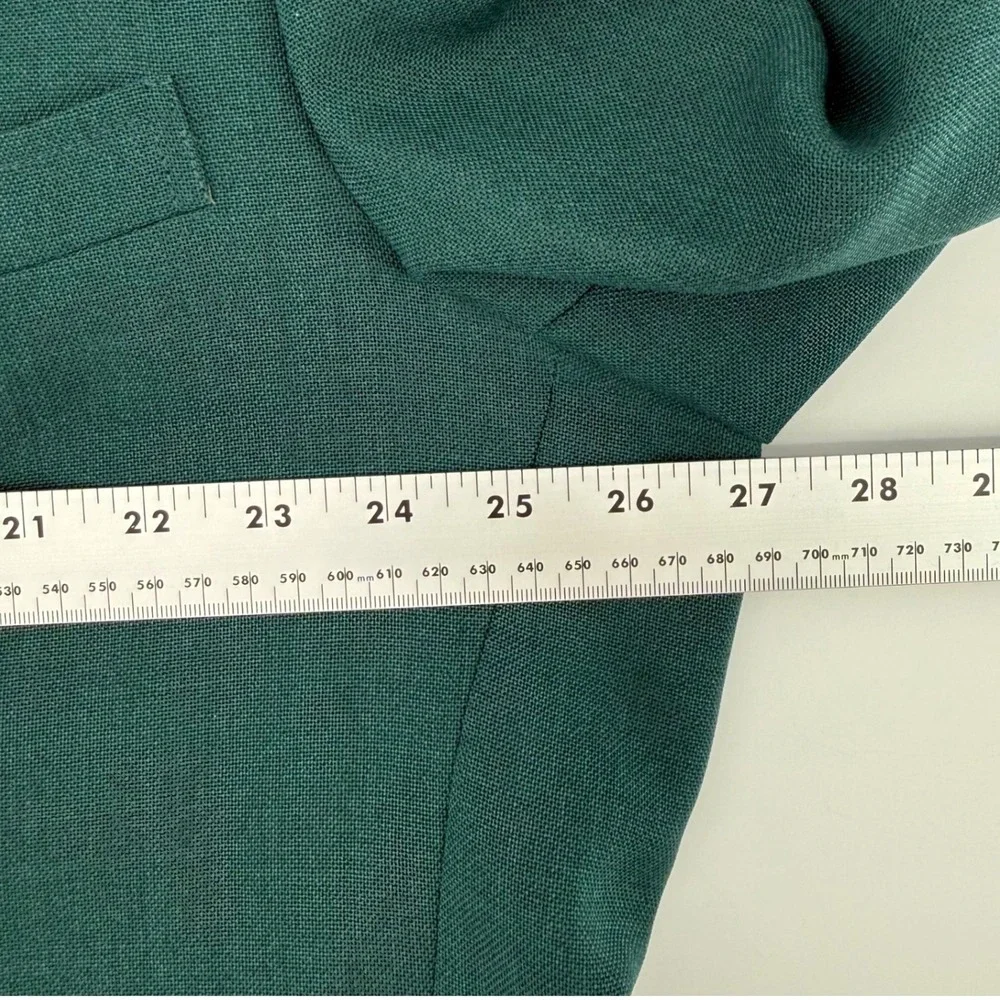 Orvis Mens Forest Green Hopsack Blazer Gold Crest Button Sport Coat 54R USA